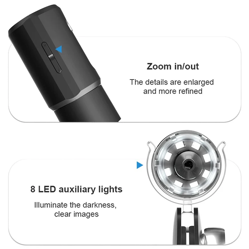 Microscopio per attrezzature estetiche professionali per analizzatore di pelle per dermatoscopio USB per saldatura Diagnosti del cuoio capelluto dell'analizzatore facciale