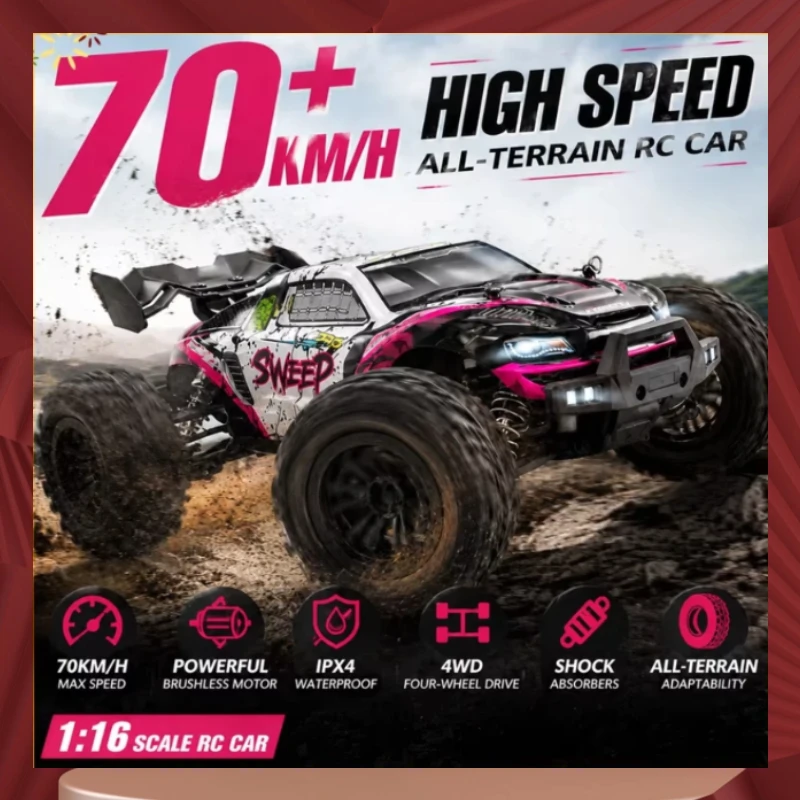 Instock Suchiyu 1/16 Rc Car 4x4 Remote Control Cart 16101pro Brushless 70km/H 2.4g Electric High Speed Off-Road Drift Racing Toy