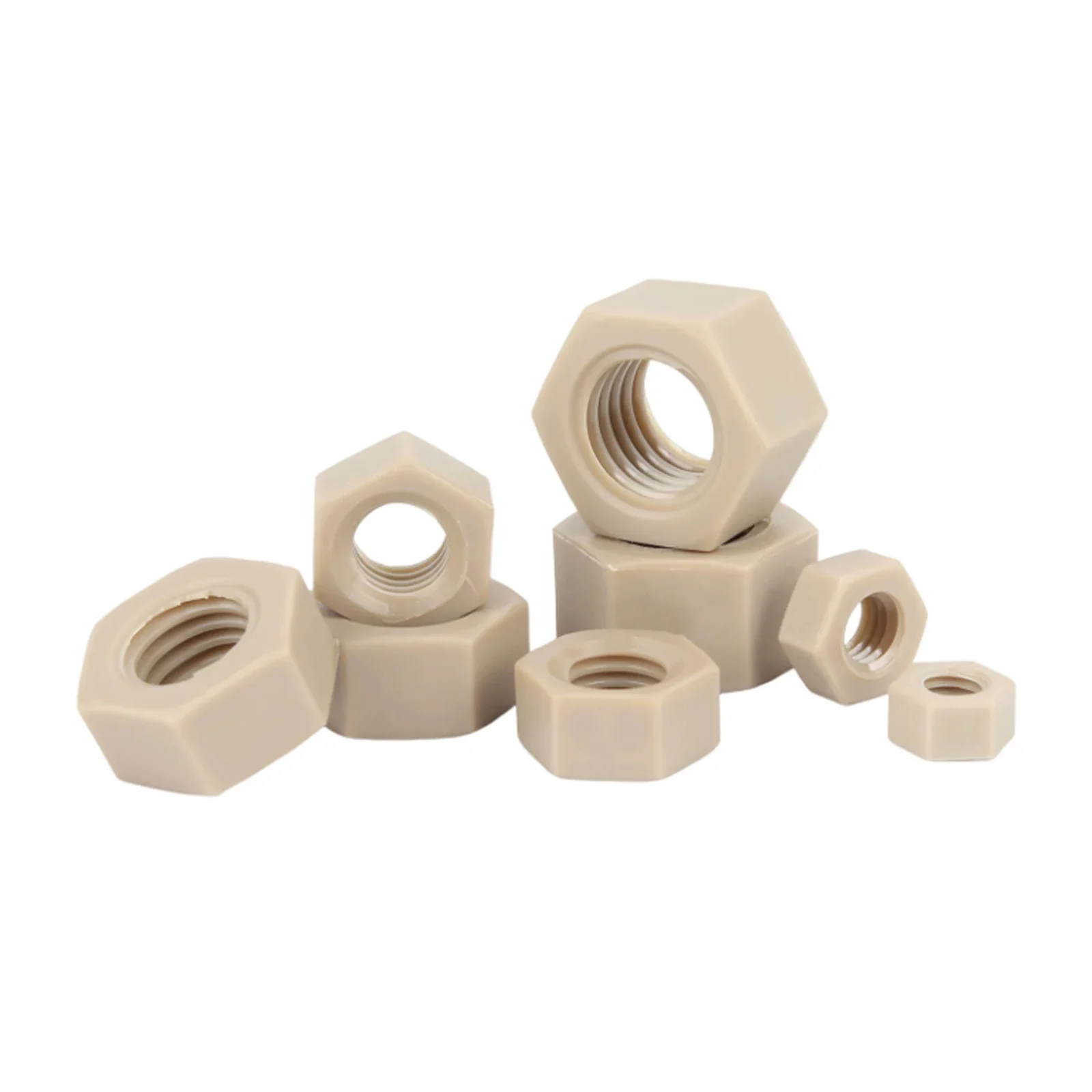 1/2/5pcs PEEK DIN934 M2 M2.5 M3 M4 M5 M6 M8 M10 M12 M14 M16 High-strength High-temperature Resistant Insulation Hex Hexagon Nut