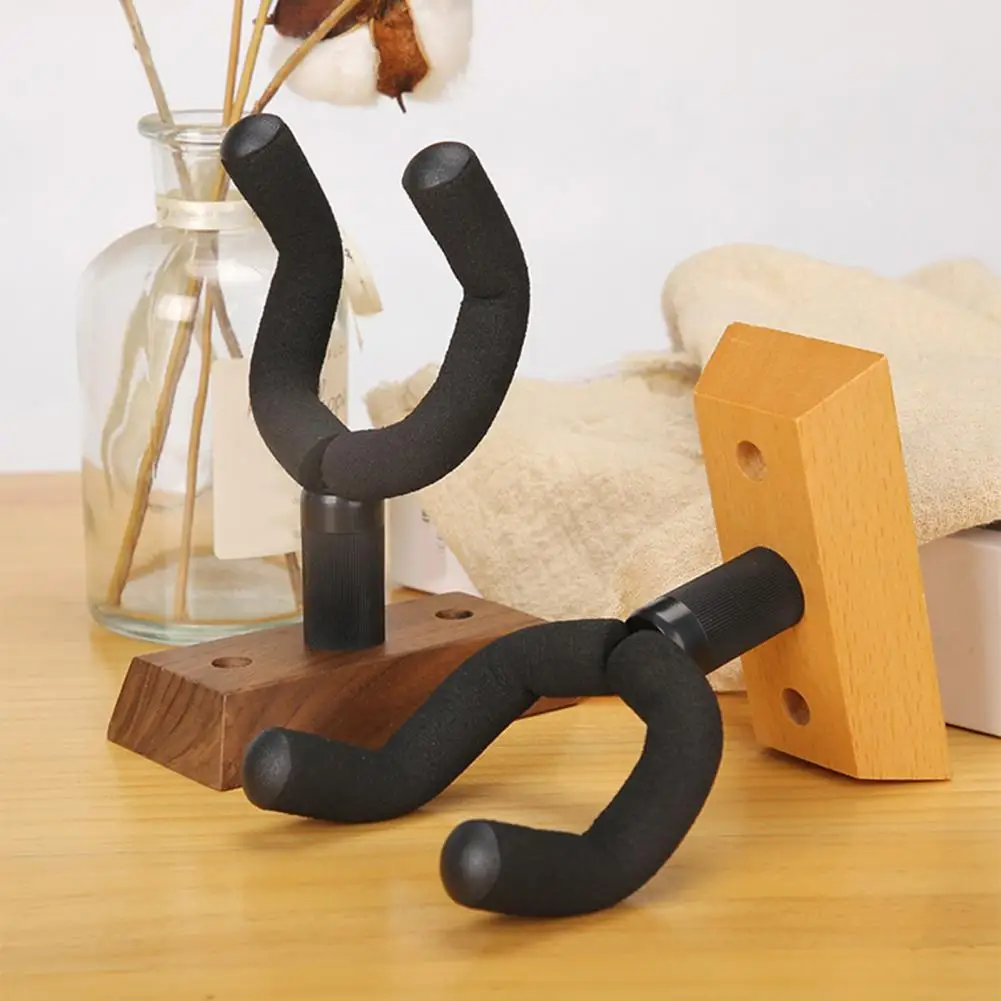 Acoustic Guitar Hook Rotatable Wall Mount Guitar Hook with High Density Sponge Wrap for Electric Acoustic Folk Guitar Ukulele