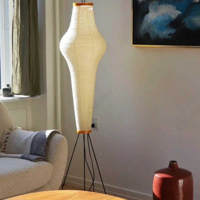 Simple and Creative LED Rice Paper Floor Lamp E27 Indoor Living Room Dining Room Bedroom Decoration Atmosphere Lighting