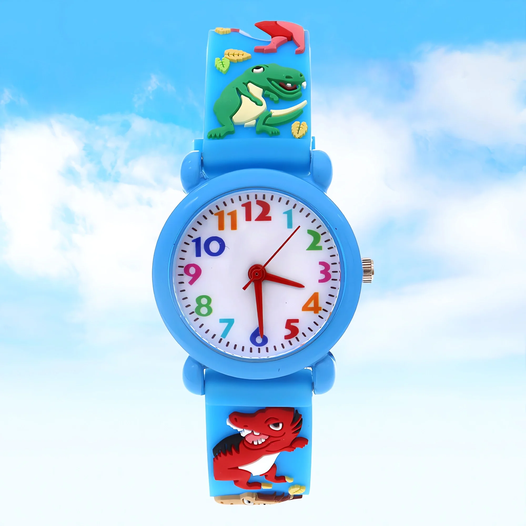 

Cartoon Dinosaur Digital Quartz Watch Fashionable Waterproof Wristwatch for Boys And Girls