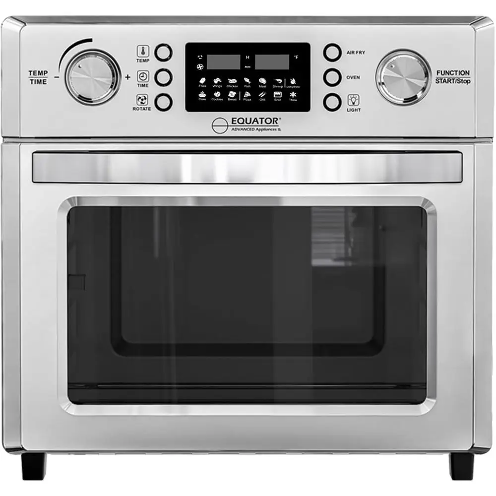 

5-in-1 Multifunction Air Fryer Oven with Convection, Pizza, Grill, and Dehydrator, Stainless Steel, 0.93 Cubic Feet, 110V, 360°