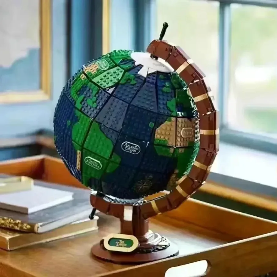 

MEIZHI New Expert Moc Earth Globe Map Modular Assembly Brick Children's Education Model Building Block Toy Birthday Gift