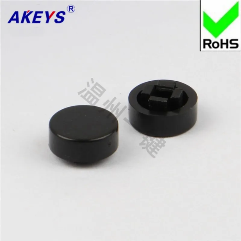 100 Pcs A44 Touch Schakelaar Hoed Zwart Rood Ronde Toetsaanslag Cap 6*6*7.3