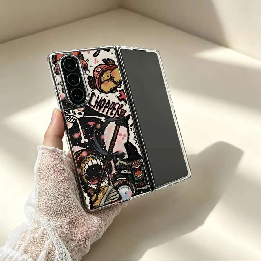 Transparent Soft Phone Cover Case for Samsung Galaxy ZFold4 ZFold7 ZFold3 ZFold5 Z Fold 7 6 5 4 3 ZFold6 Straw Hat Crew - view 3