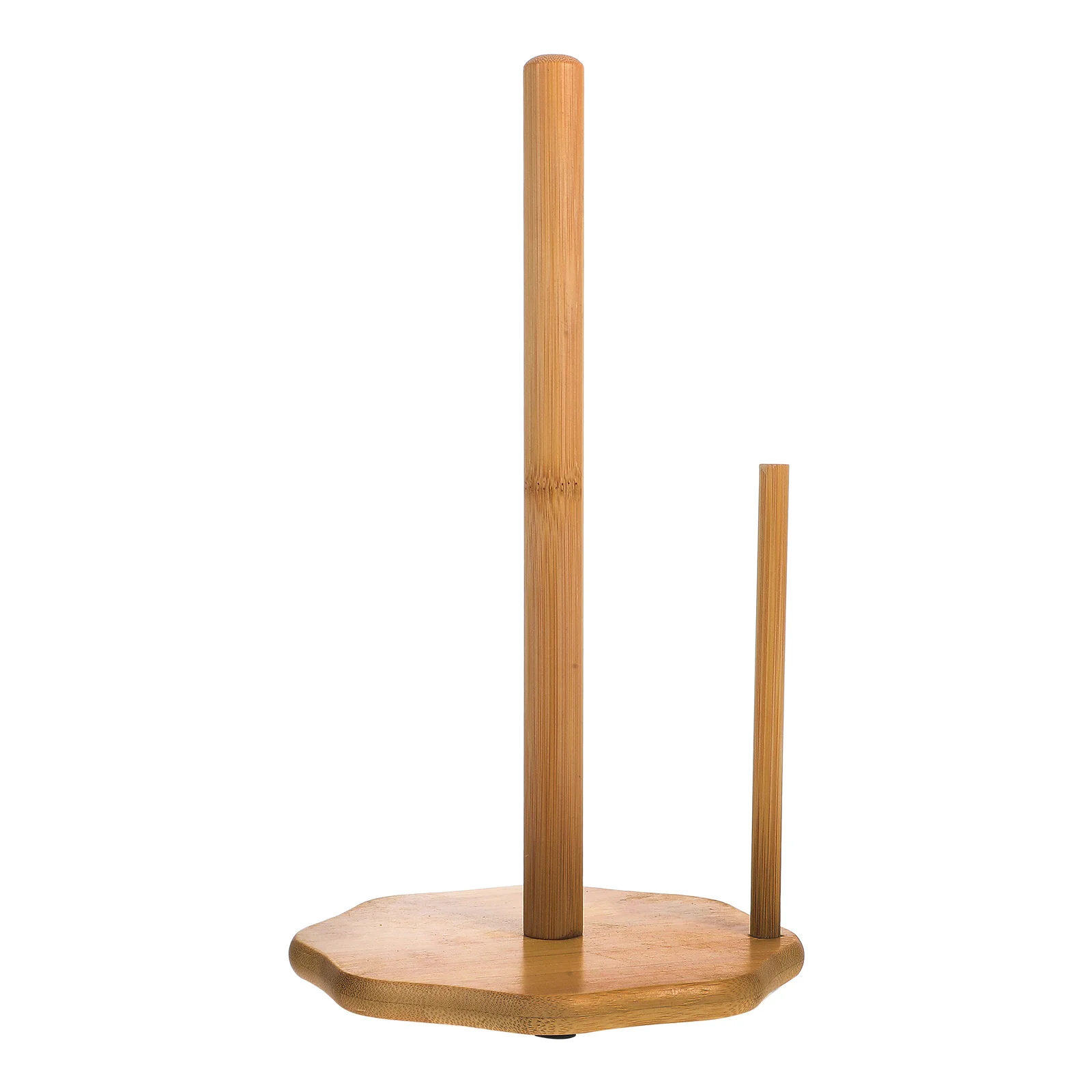 

Bamboo Holder Roll Stand Organizer Countertop Space-Saving Compact Wood Dispenser For Bathroom Foil Storage Kitchen