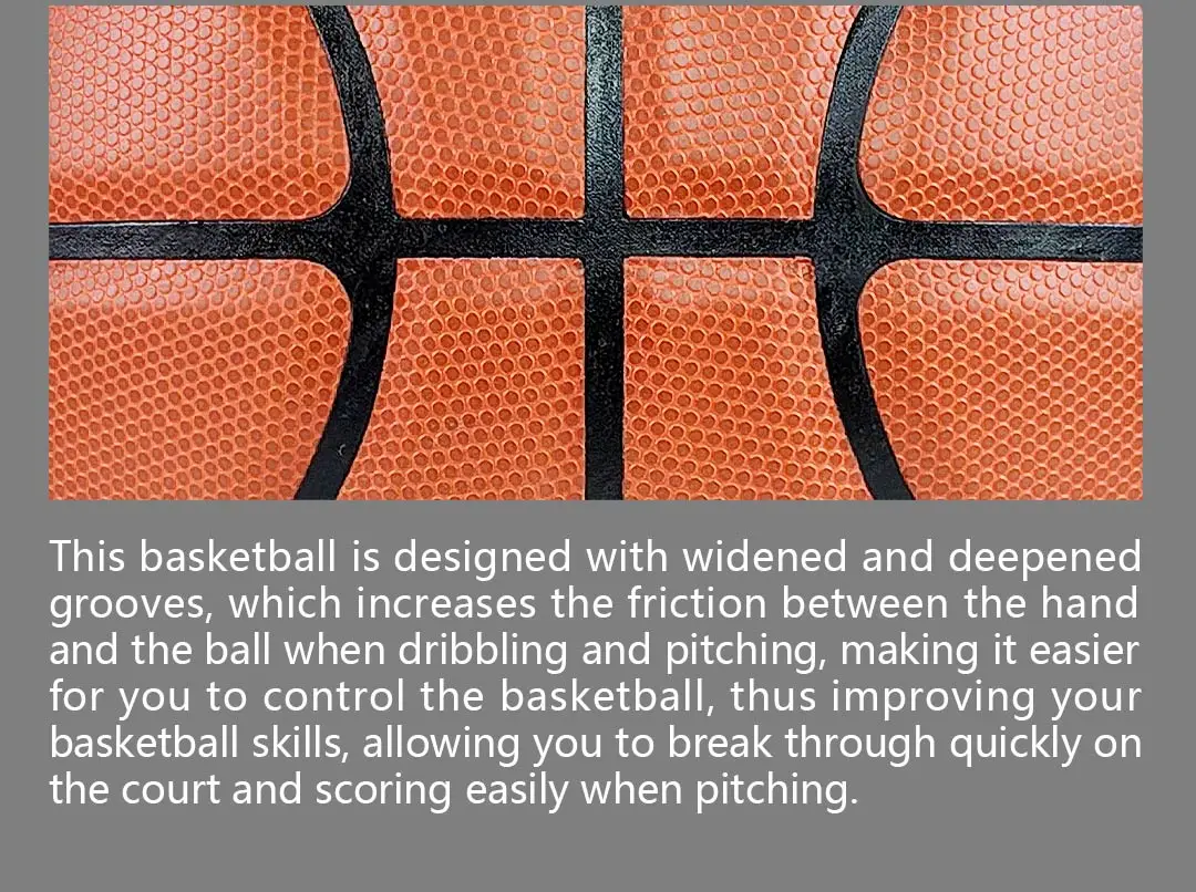 Maßgeschneiderte Basketbälle, Größe 7, Leder, verschleißfest, Spieltraining, Standardball, hochwertige Teambälle für Herren und Damen, Braun – Detail 15