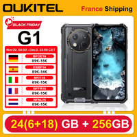 OUKITEL G1 Smartphone 24GB (6+18) RAM 256GB ROM 10600mAh 18W Charging 6.52'' HD+ Display  Android 14 48MP Camera Mobile Phones