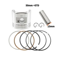 Motorcycle engine parts piston ring kit cylinder diameter 50mm pin 13mm for Honda WIN100