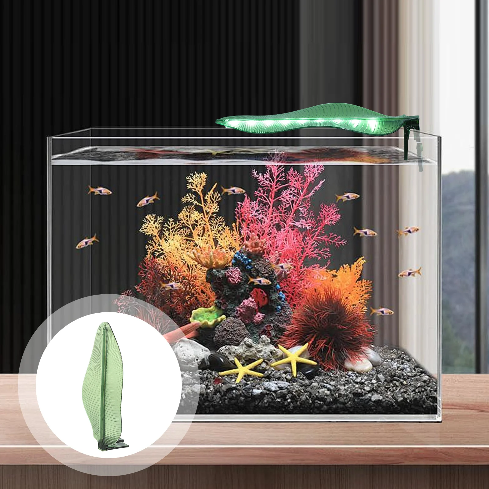 

LED Fish Tank Light High Brightness Compact USB Powered Clip-on Aquarium Lamp Portable Aquarium Lamp for Small Fish Tank Use