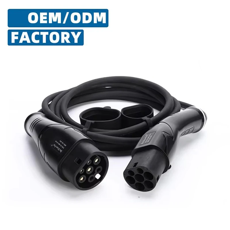 

32A 7KW Type 2 to Type 2 EV Charging Cable New Condition IEC 62196-2 Standard Black EU Car Charger Dual-headed