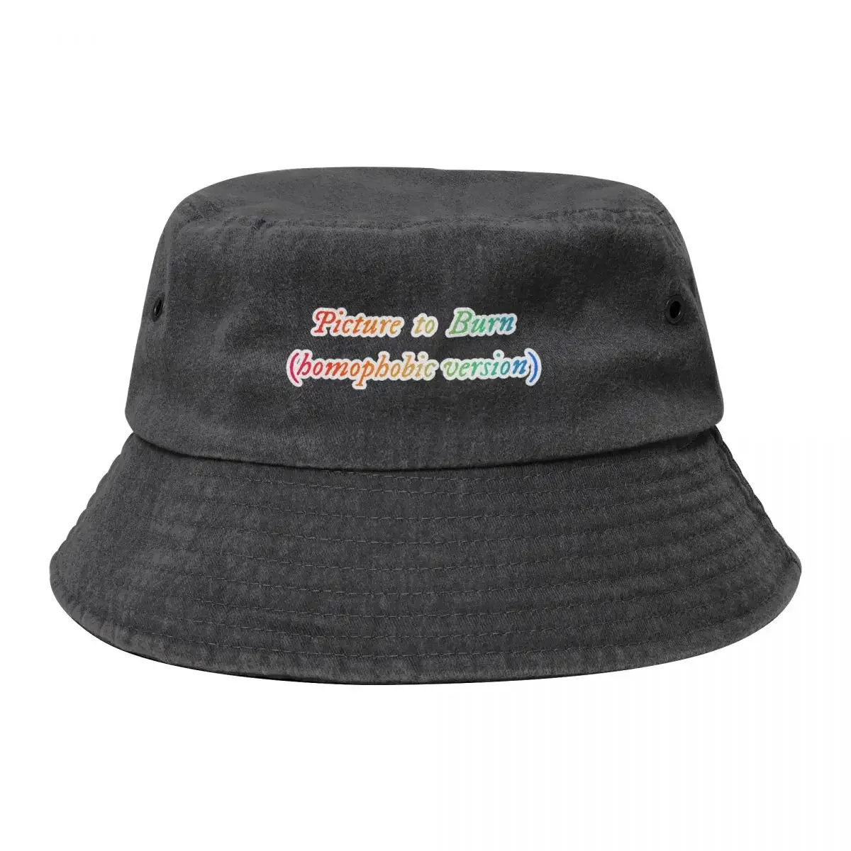 Picture To Burn Homophobic Version Funny LGBT Sticker Bucket Hat |-F-| Wild Ball Hat Luxury Hat Women's Golf Wear Men's