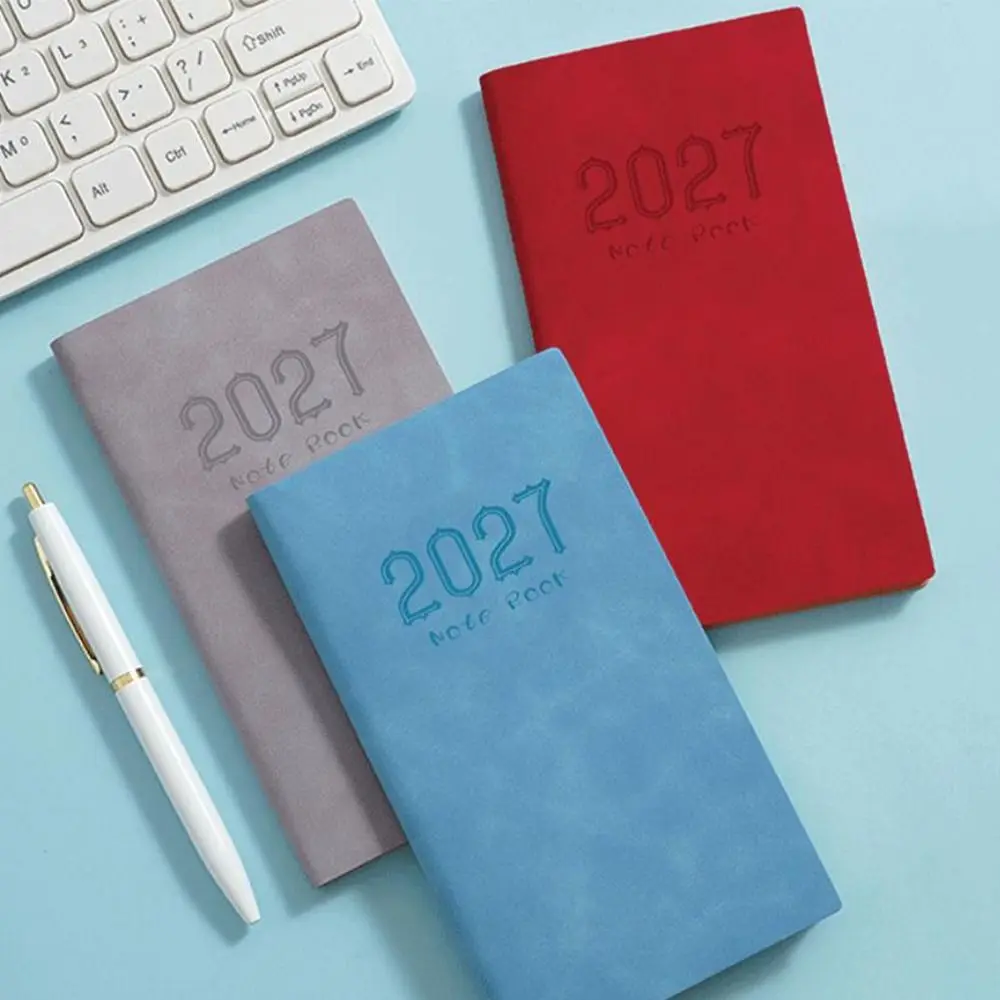 Pocket Design 2027 A6 Planner Notebook Premium Thick Paper Portable Lightweight 2027 Schedule Book Smooth Writing Surface