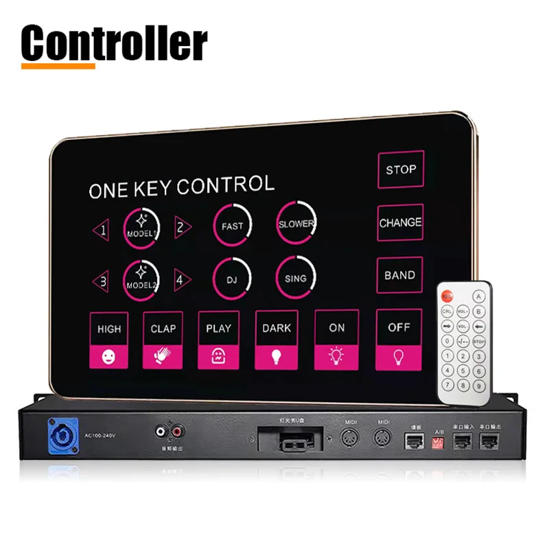 

Portable DMX Controller for Beam Lights Emitted RGBW Color LED Light Source