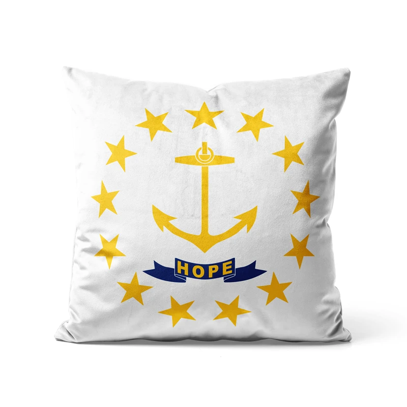 Gaslight Gatekeep Girlboss Rhode Island Throw Pillow Covers Cushion Cases Pillowcases for Sofa 45cm x 45cm