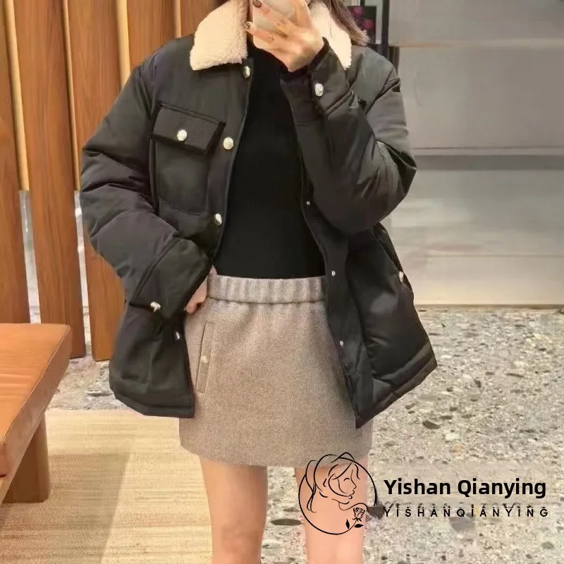   Casual kraag Jaet dames warme katoenen jas met enkele knop Herfst Winter Nieuwe collectie Faion Straight Cut Sle