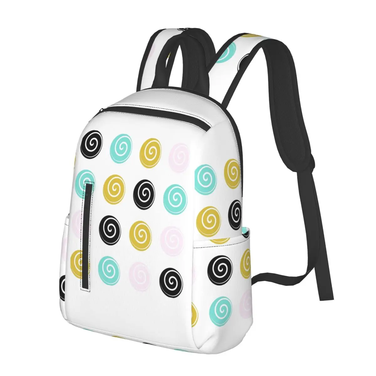

Rainbow Owls Family Terk Candy Swirls Student Backpack School Bag Hiking Travel Daypack for Boys Girls Bookbag Shoulder Bags
