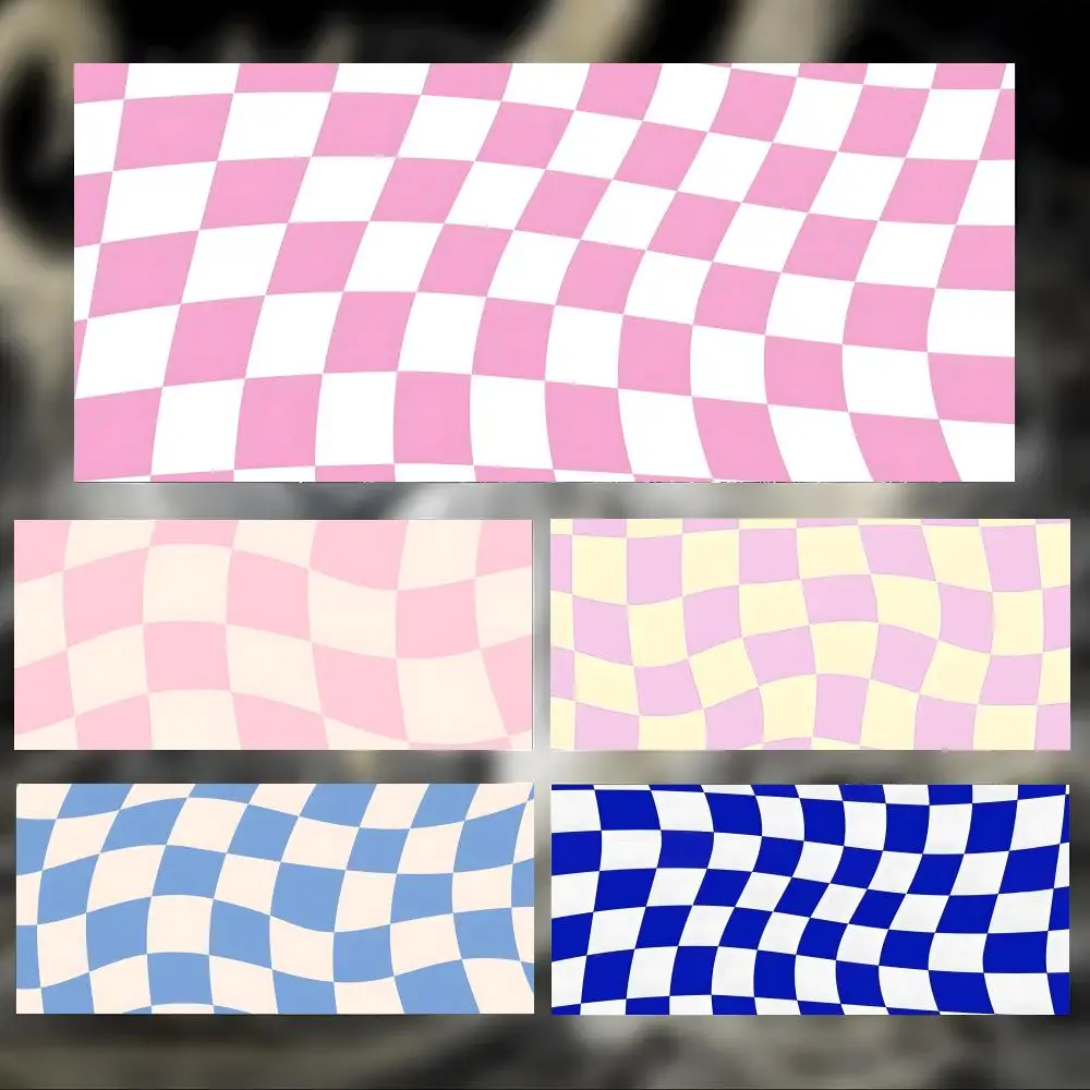 ornament decor Twisted Colorful Checkered Art Mouse Pad Large Thick Desk Pad Stitched Edges Gaming Mouse Mat for PC