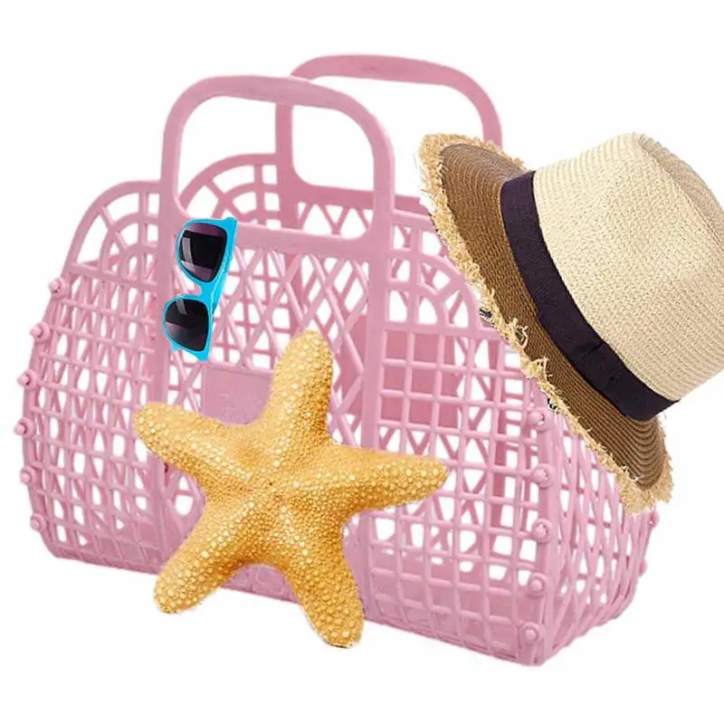 

Jelly Tote Bright Jelly Bags Reusable Gift Basket Girls Beach Bag Jelly Purse for Toddler Kids holiday Bridal summer Basket