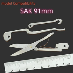 1 set Replacement Original Part Scissors and Multipurpose hook and spring for 91mm Victorinox Swiss Army Knife Swiss Accessories