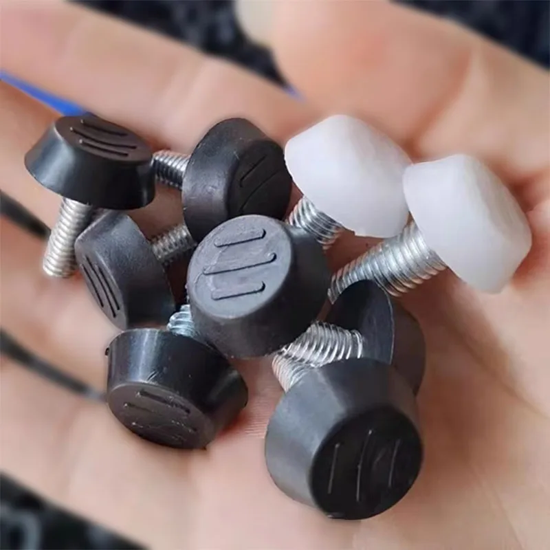 M6 M8 Bottom Three Line Anti Slip Adjustable Foot Cabinet Table Leg Height Adjustable Foot Pad Furniture Accessories Black/white