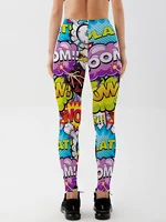 3D Printed Leggings Push Up Leggins Sport Women Fitness Running Pants Cartoon Comic Game Styles Girl Leggins 3