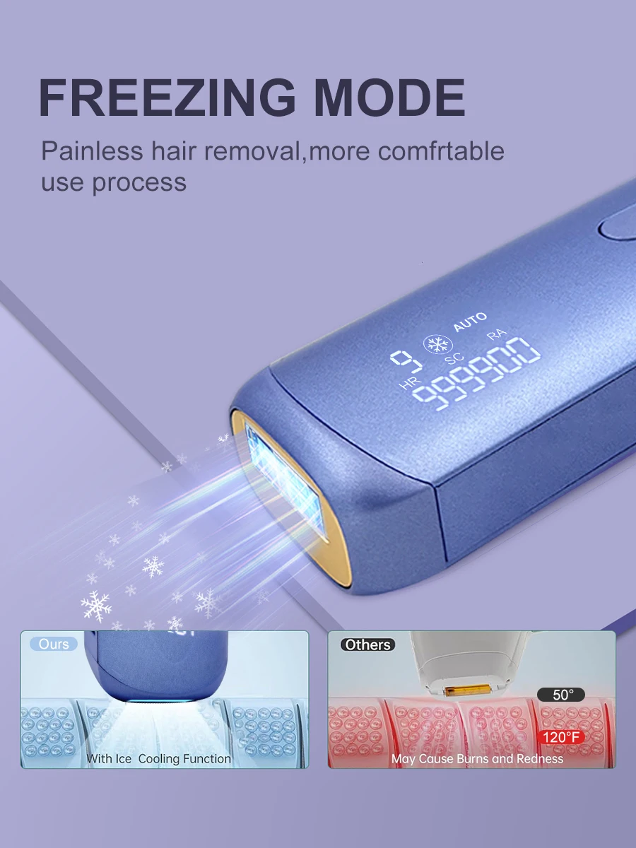 Kühlende Laser-Haarentfernung, 3-in-1-Verjüngung, Akne entfernen, permanenter Bikini-Trimmer, schmerzloses Haarentfernen für Frauen, IPL-Epilierer – Detail 6