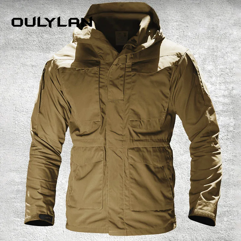 Hunting Tactical Coat Men's M65 Jacket Autumn Winter Outdoor Waterproof Windbreaker Hooded Jackets Male Hiking Assault Suit