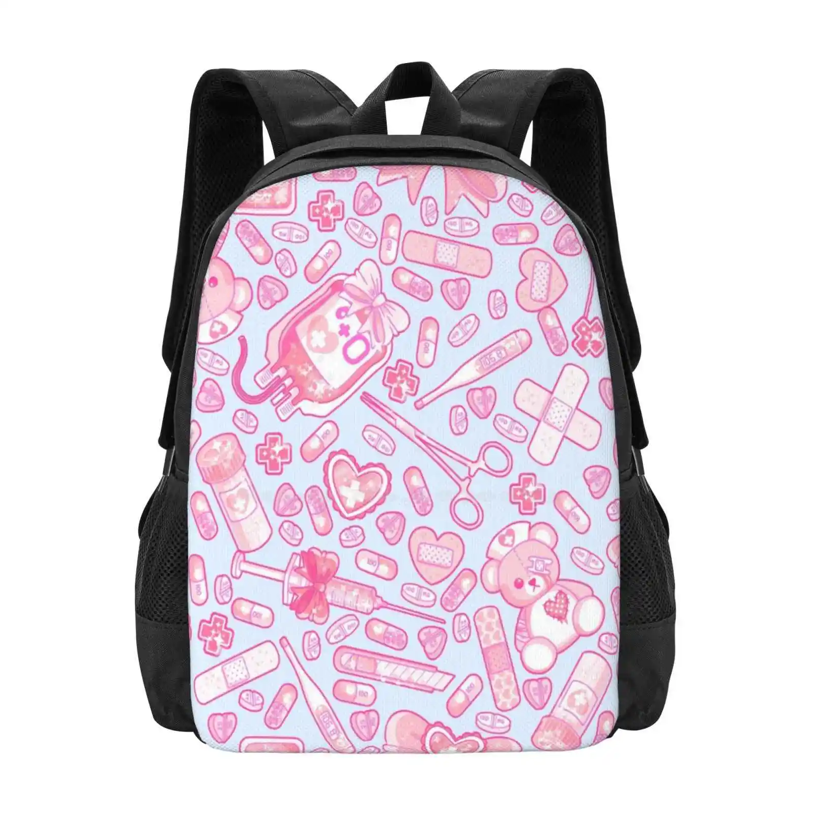 Sickly Sweet Hot Sale Backpack Fashion Bags Menhera Gurokawaii Pastel Goth Creepy Cute Pink Lolita Medical Pills Hospital