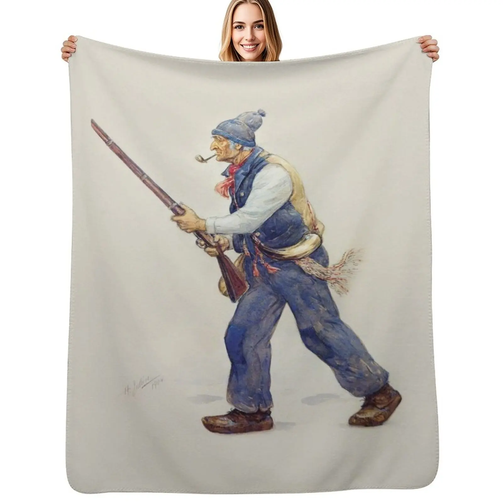 

Le Patriote Henri Julien Quebec French Patriote Drapeau QuÃ©bec Rebbelion Lower Canada 1837-1838 Historical Painti Throw Blanket