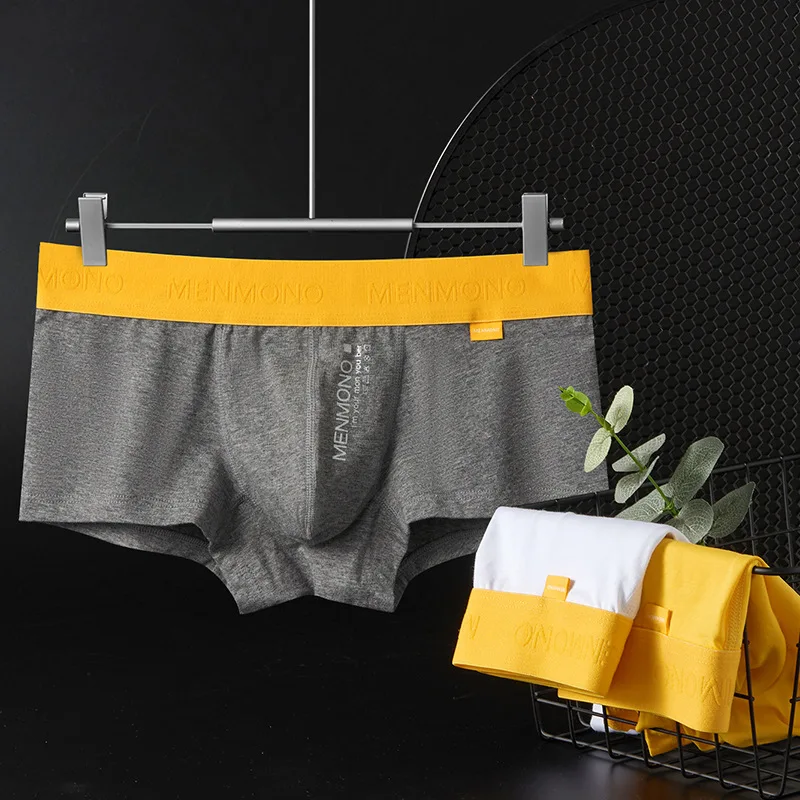 

Mens Cotton Underwear Low Waist Boxer Shorts Breathable U Convex Pouch Comfortable Underpants M XXL Ropa Interior De Algodon