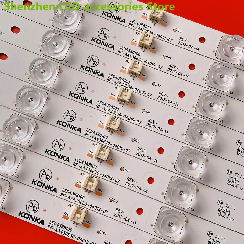 Для Konka светодиодный 43M светильник bar светодиодный 43R8100 RF-AA430E30E30-0401S-07 4 светодиодный 100% новая светодиодная Светильник ка