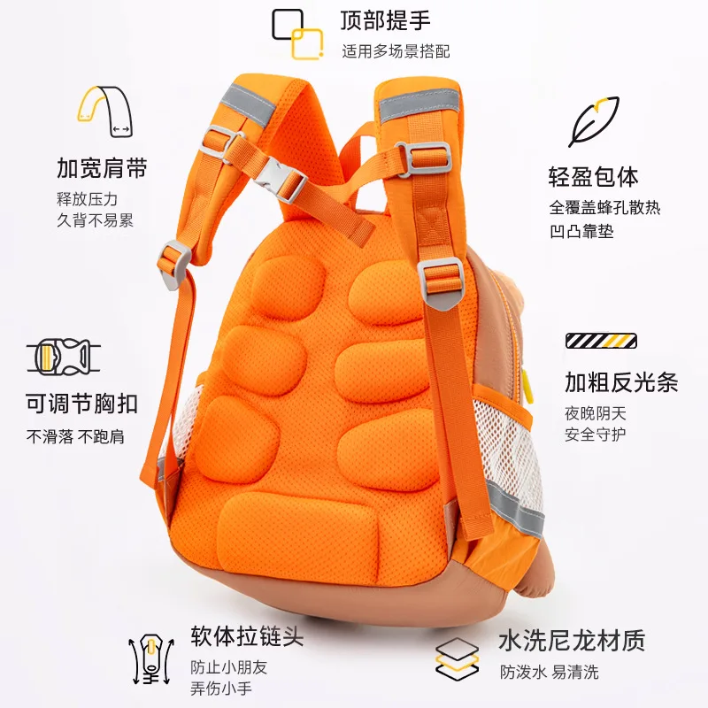 Borsa da scuola per orsi carino 3D Zaino per bambini ergonomico di lusso di alta qualità Zaino per bambini per ragazze e ragazzi Mochilas in nylon resistente all'acqua
