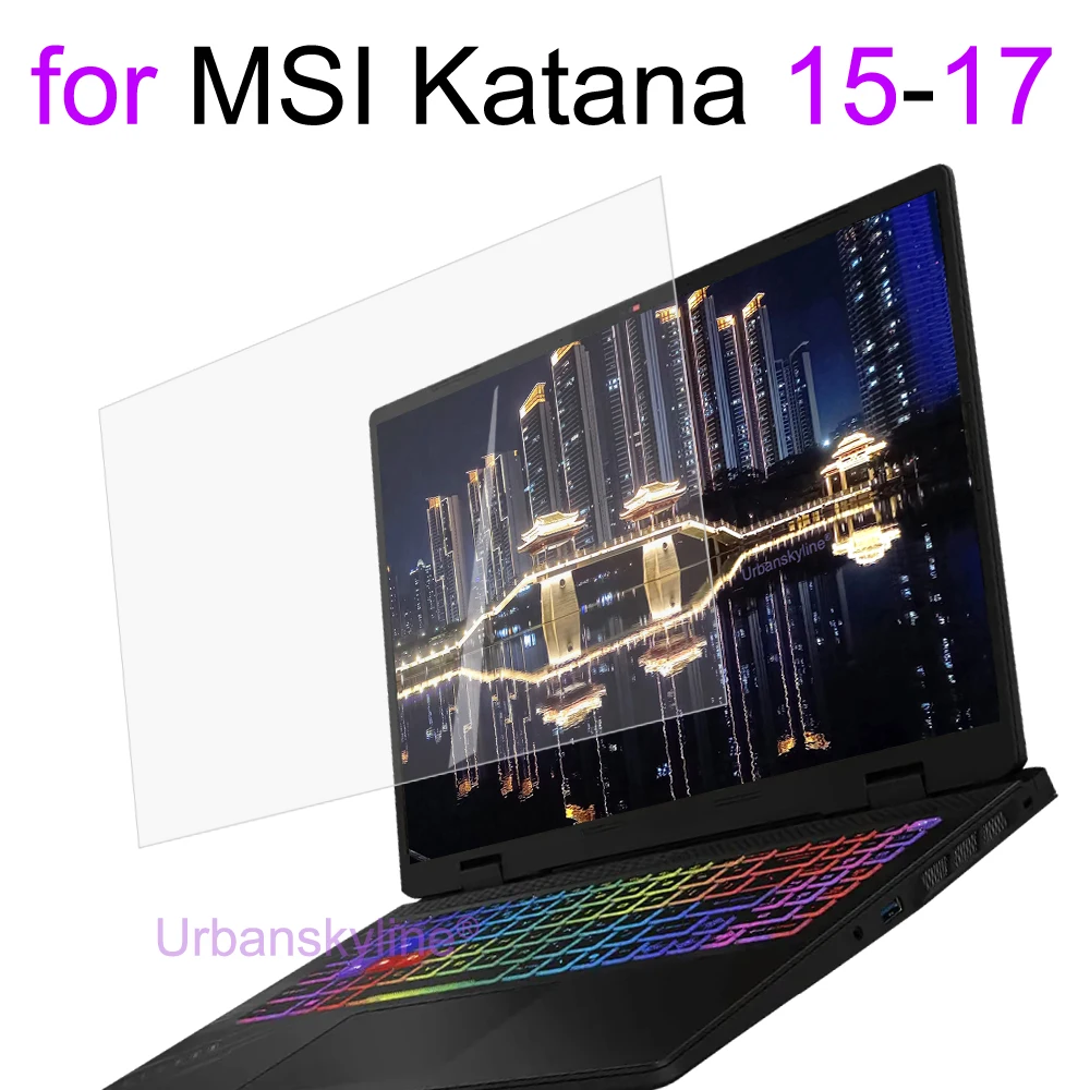 واقي شاشة لـ MSI Katana 17 A17 15 A15 AI GF66 GF76 HX B13U B13V B8V B14W واقي شفاف غير لامع طبقة جلد بلوري