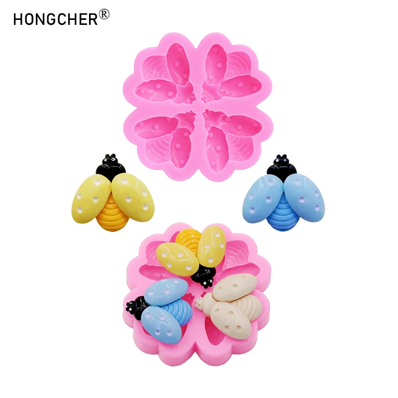 Käfer DIY Creme Gel Haars pangen Haarschmuck Schlüssel bund Anhänger Silikon form Schuhe Kleidung Taschen Schmuck Zubehör Tropf formen