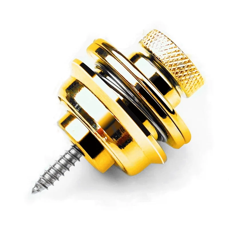 AEF6-6Pcs جيتار ذهبي مع ذيل أظافر جيتار كهربائي مضاد للانزلاق ملحقات جيتار كبيرة مع قفل
