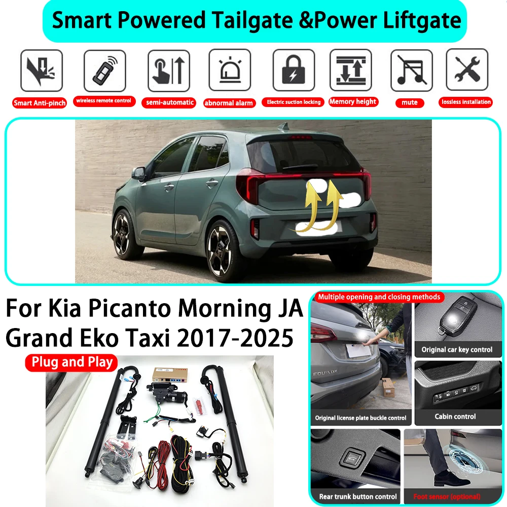for Kia Picanto Morning JA Grand Eko Taxi 2017-2025 Smart Automatic Powered Tailgate Electric Power Tailgate Lift Kit Key Clos