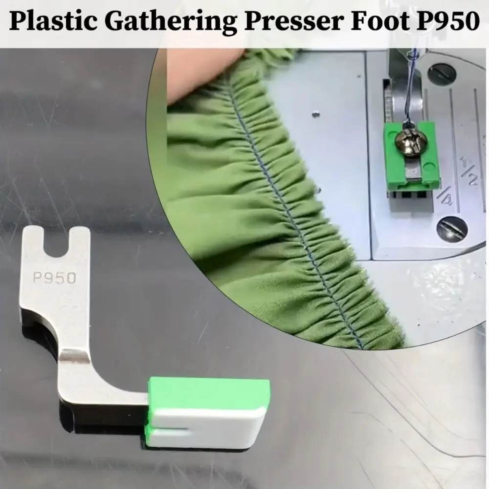 P950 Ruffling Presser Foot Adjustable Lockstitch Hemming Foot Set Rolling Edge Tightness Control Sewing Machine Part Kit