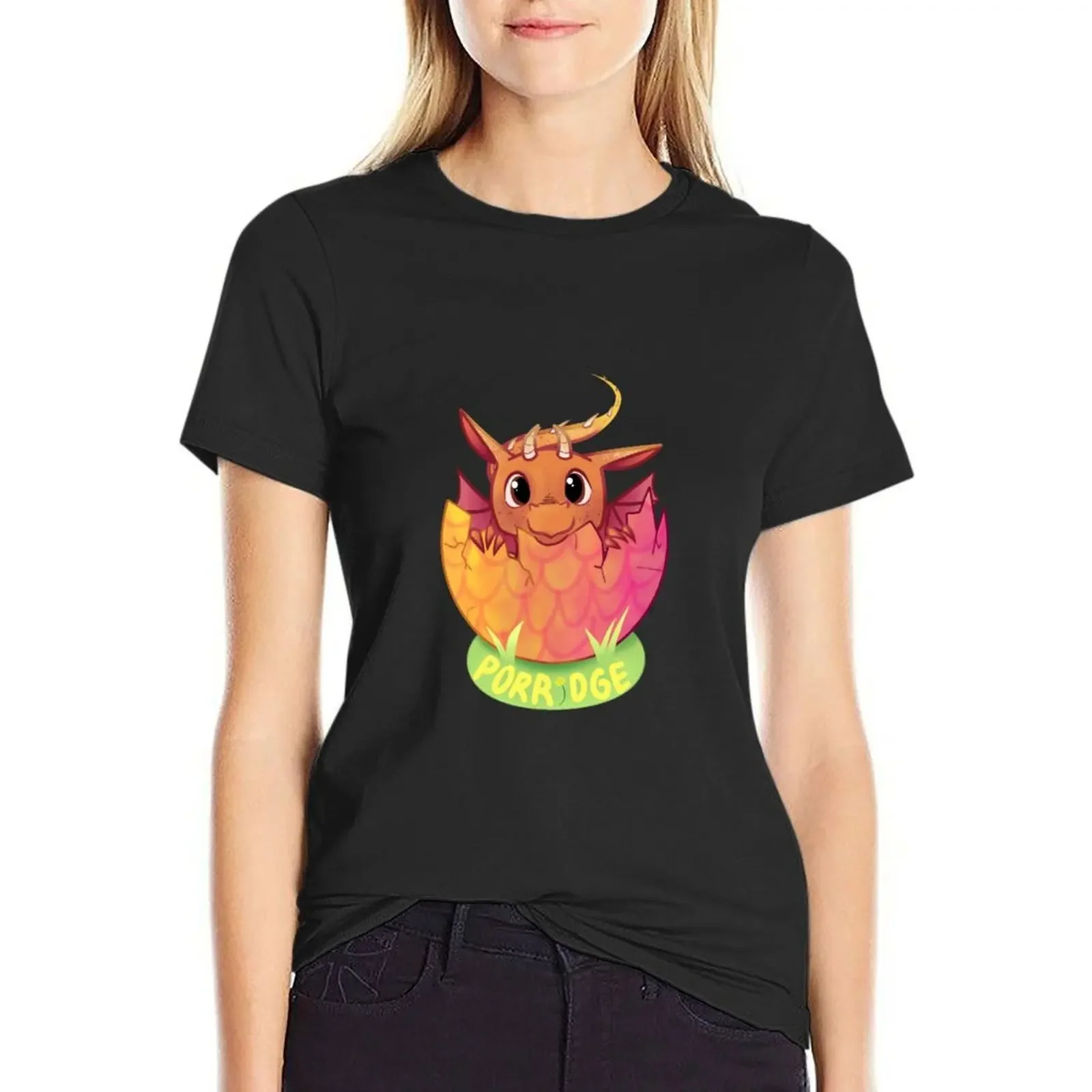 

Porridge The Dragon T-Shirt Aesthetic clothing sweat animal prinfor ariat shirts for Women