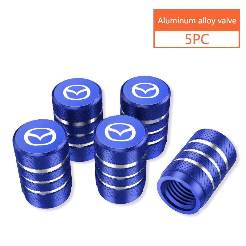 5pcs Car 3D Metal Wheel Tire Valve Cover Core Cap Car Logo Styling Accessories For Mazda 2 3 6 8 RX8 MX3 CX4 CX-5 CX-7 CX-9 CX-3