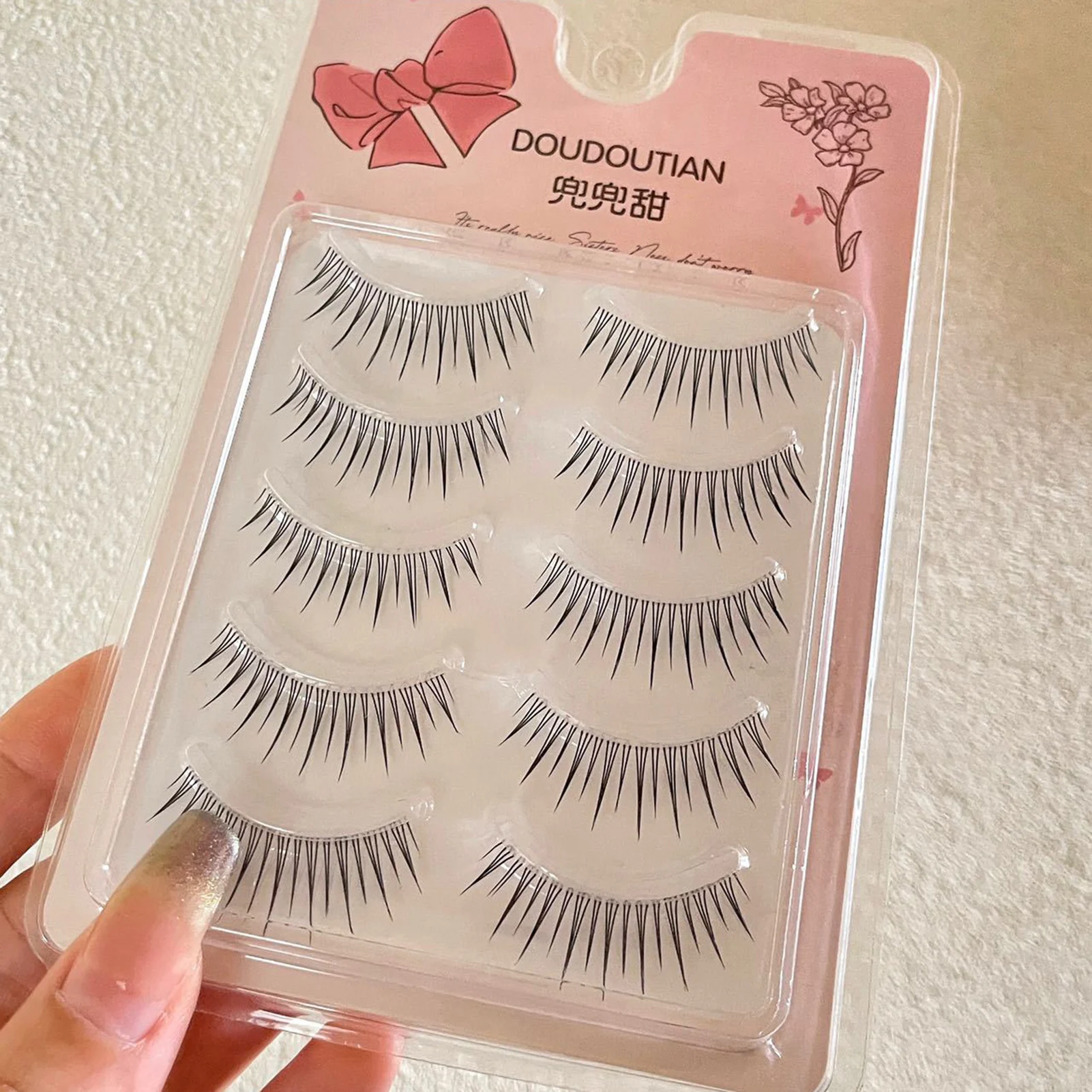 Diy cílios postiços tiras completas faixa transparente chicote arejado fino fofo natural olhar volume cílios estilo coreano maquiagem diária