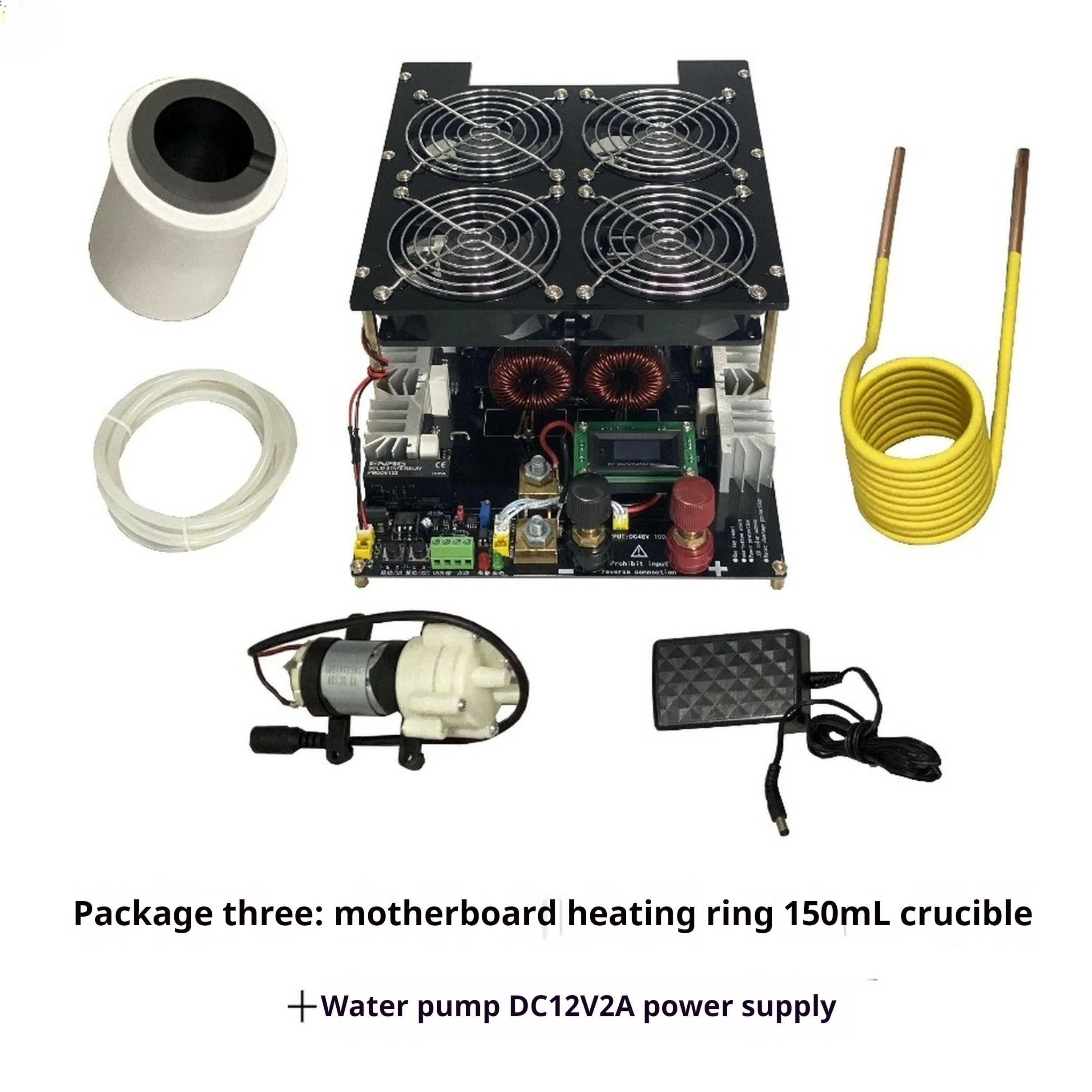 5000W ZVS Induction Heater, Induction Heating Machine, PCB Board, Melted Metal, Coil and Pump