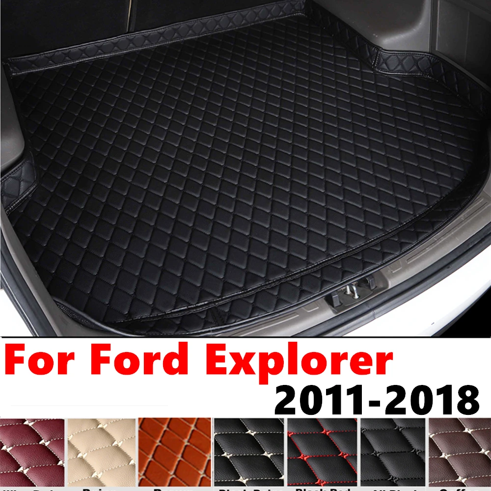 High Side Car trunk mat for Ford Explorer 2018 2017 16-2011 XPE Rear Cargo Protect Cover Liner Tail Boot Tray luggage Pad Carpet