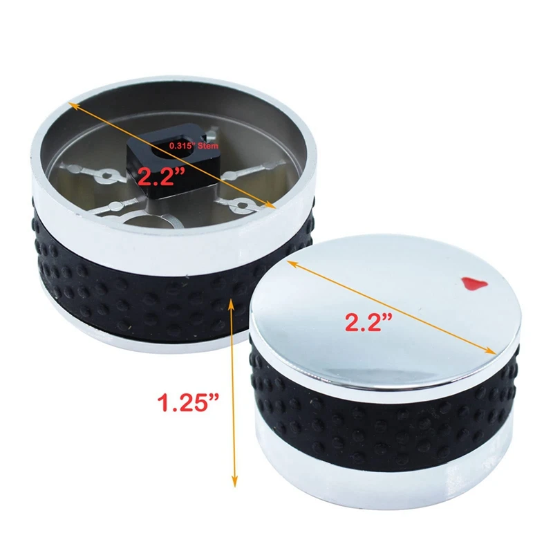 Gas Stove Switch Knob For Propane Natural Gas Range/Ovenstove, Replacement In Mirror Round Diameter 2.2 Inch