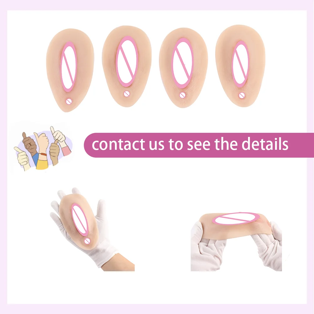 Tgirl Fake Vagina Pad Cosplay Silicone Crossdressing Fake Vulva Four Styles for Transgender Drag Queen Crossdresser