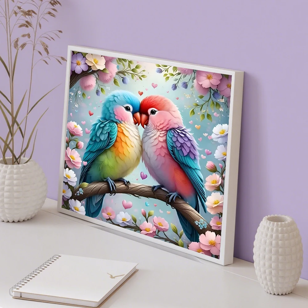 Huacan Animal Diamond Painting Parrot Full Square Round Mosaic Flower New Collection 5D DIY Home Decorative Rhinestone Pictures