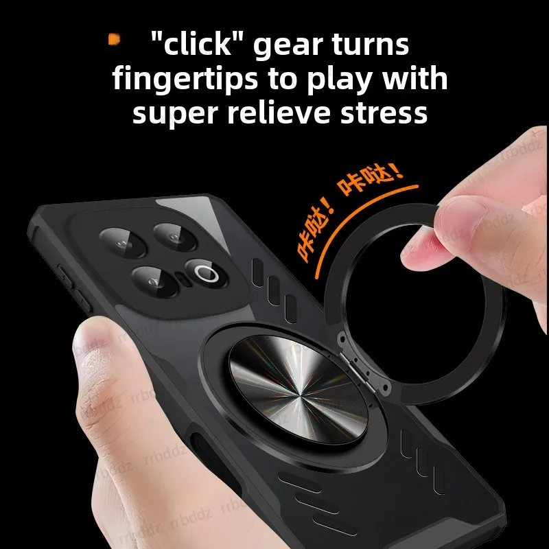 For VIVO IQOO 13 Strong Magnetic Case -360 ° Rotating Ring Heat Dissipation Phone Case