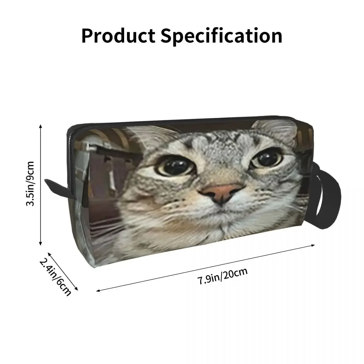 Cat Looking Directly At You Pencil Cases Large Storage Pen Bags Pen Box Pencil Pouch For Boys Girl Student Stationery Makeup Bag