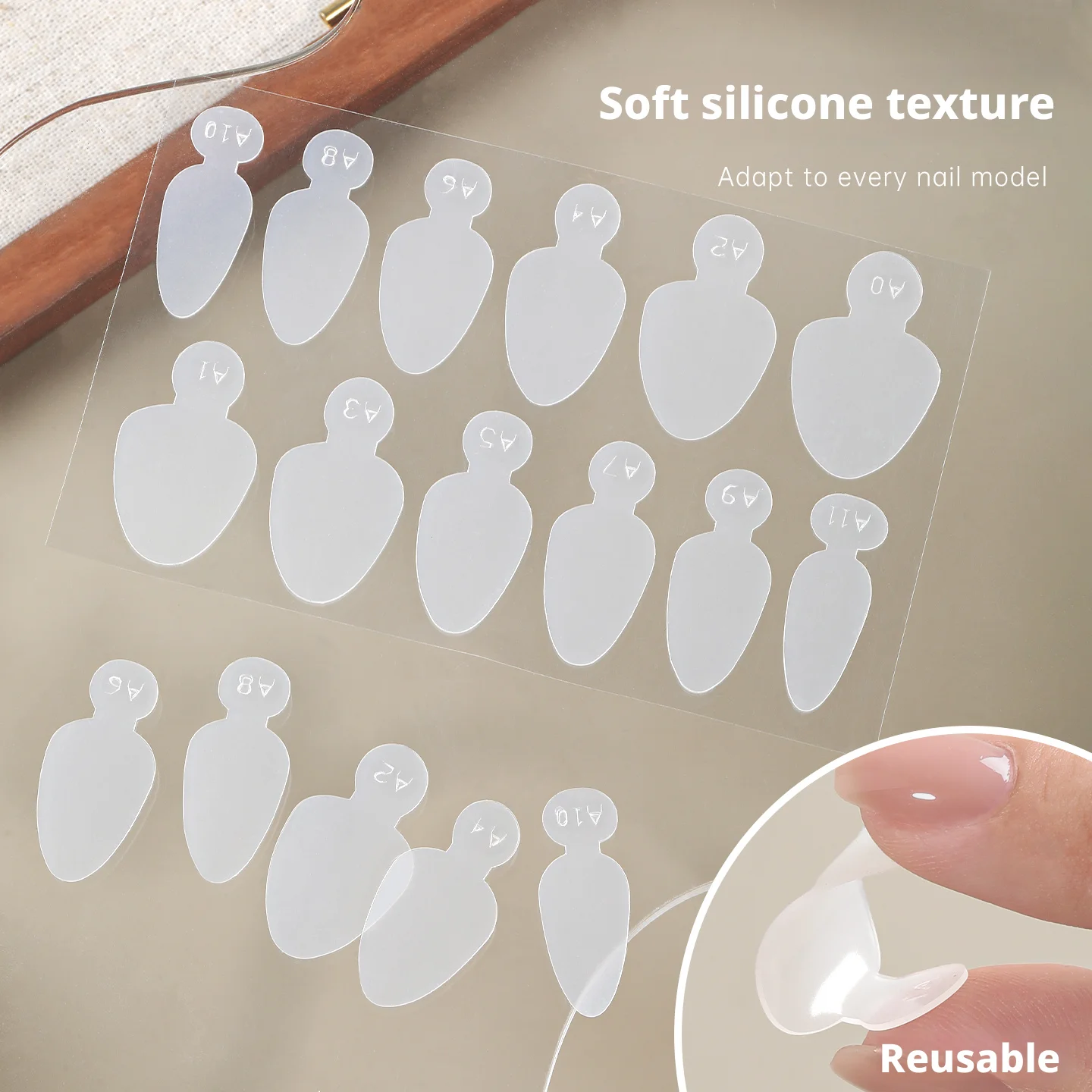 Nail Dual Forms Silicone Pad Silicone Nail Sticker Top Mold Tips Guides For Nail Silicone Paperless Nail Form Extender Nail Tool